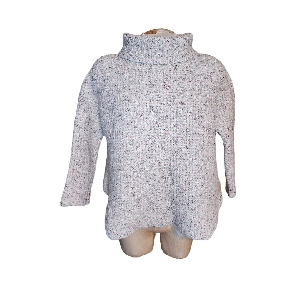 Free People Knit Oversized Wool Blend Turtleneck Sweater Womens size M